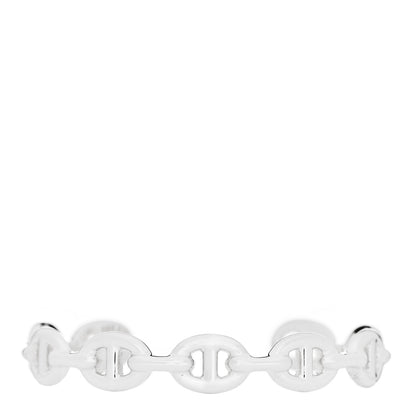 Hermes Sterling Silver MM Chaine d'Ancre Enchainee Cuff Bracelet ST 1 of 4