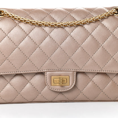 Chanel Metallic Calfskin Quilted 2.55 Reissue 226 Flap Dark Gold 8 of 17