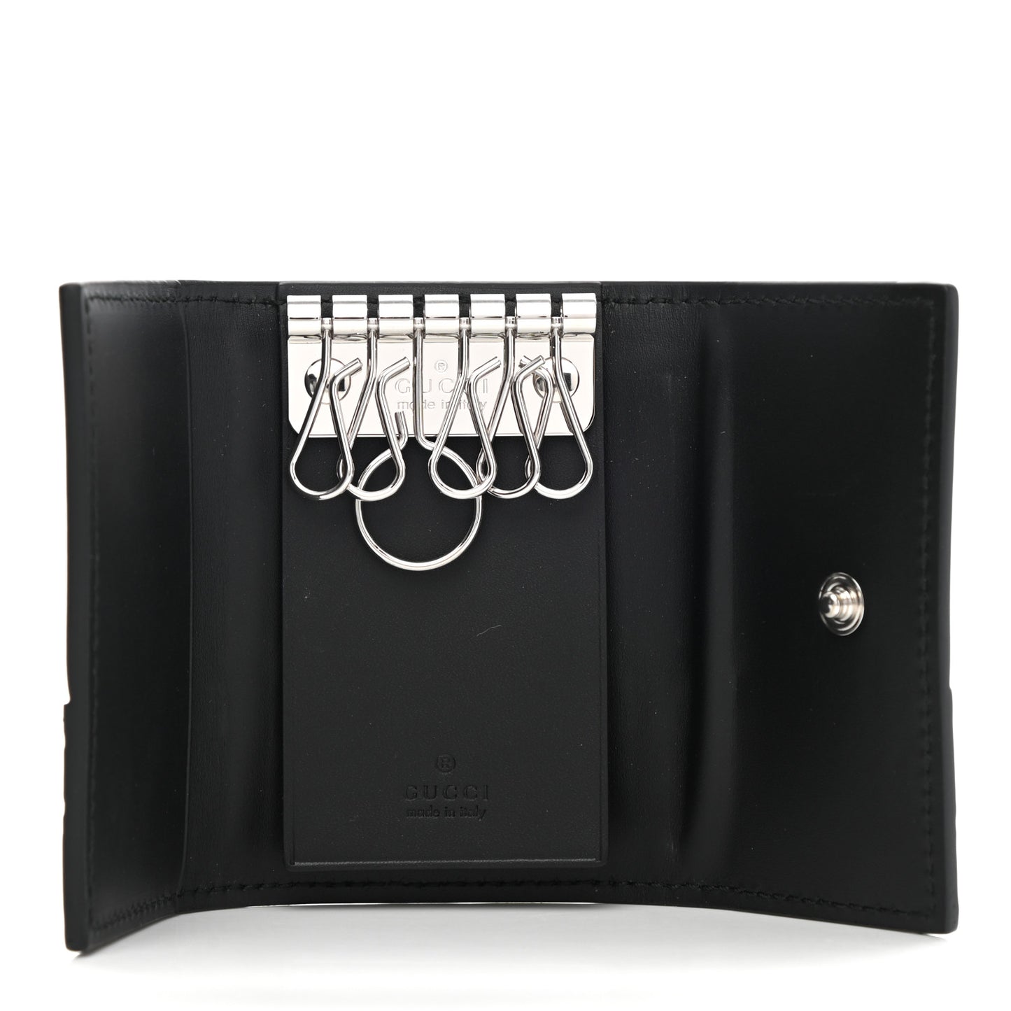 Guccissima 6 Key Holder Case Black
