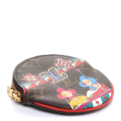 Louis Vuitton Monogram 2020 Christmas Animation Bumper Cars Round Coin Purse Coquelicot 4 of 8