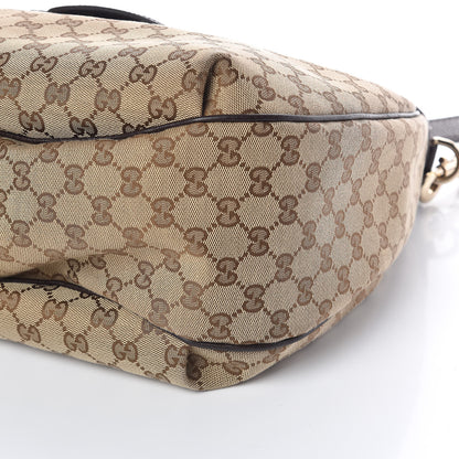 Gucci Monogram Web Medium Dressage Hobo Dark Brown 9 of 10