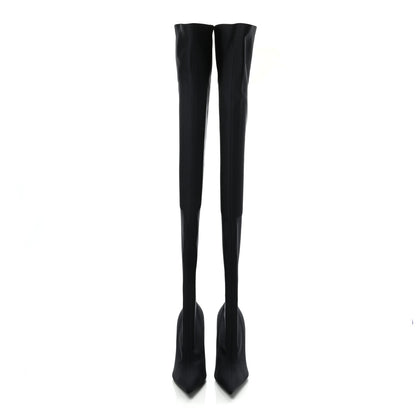 Balenciaga Spandex Pointed Toe Knife Thigh High Boots 39 Black 2 of 6