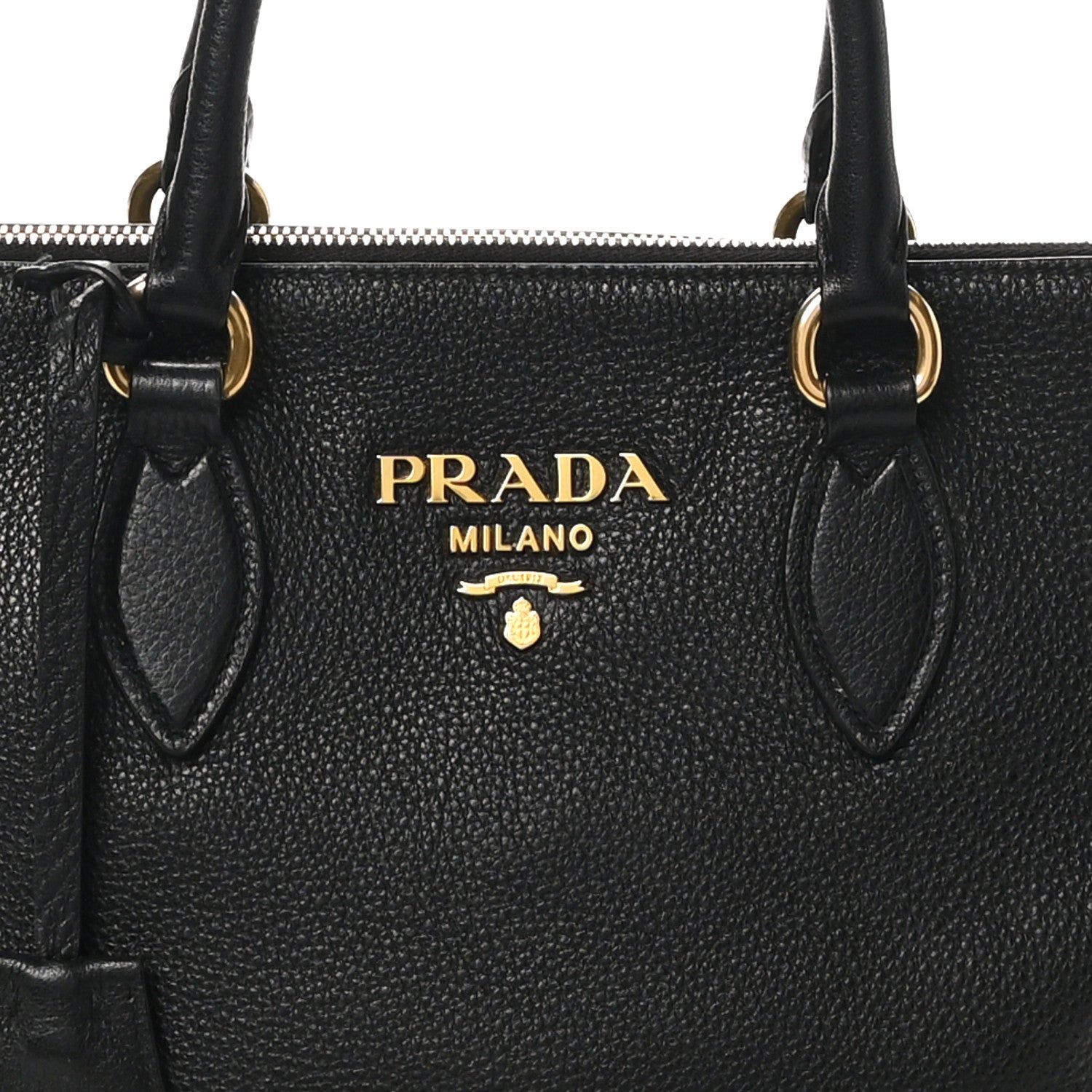 Prada Vitello Daino Tote Black 7 of 9