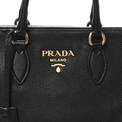 Prada Vitello Daino Tote Black 7 of 9