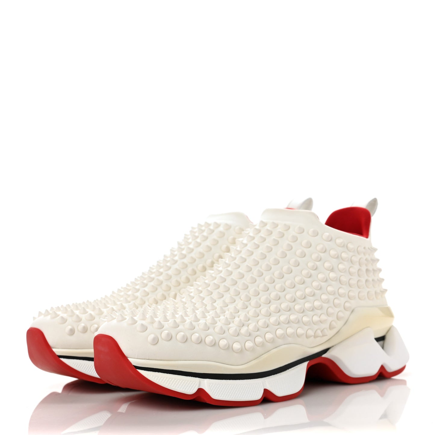Neoprene Spike Sock Donna Flat Sneakers 38.5 White Snow