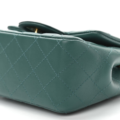 Chanel Lambskin Quilted Mini Square Flap Green 10 of 10