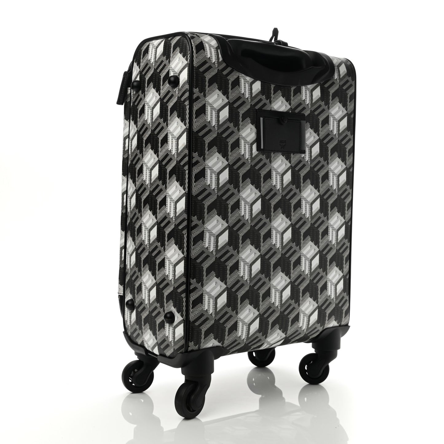 Canvas Monogram Small Cabin Traveler Trolley Suitcase Black White