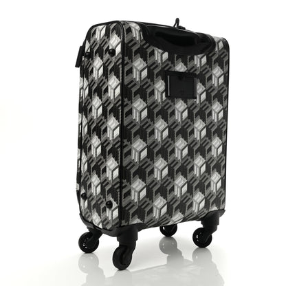 MCM Canvas Monogram Small Cabin Traveler Trolley Suitcase Black White 2 of 9