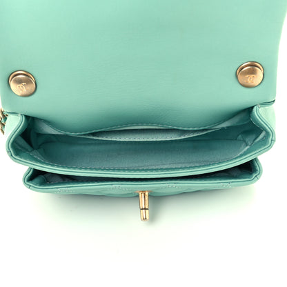 Chanel Calfskin Quilted Top Handle Flap Light Blue 5 of 11