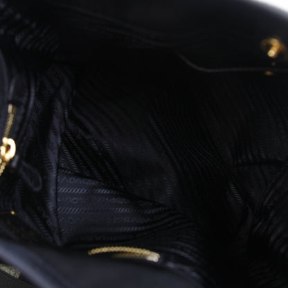 Prada Tessuto Vitello Leather Tote Black 7 of 13