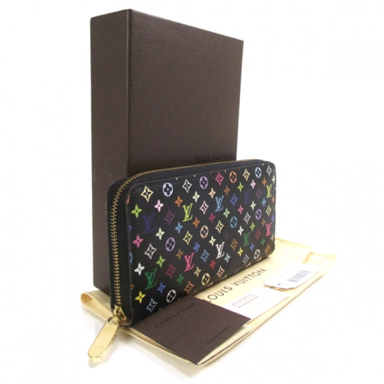 Louis Vuitton Monogram Multicolor Zippy Wallet Black 3 of 9