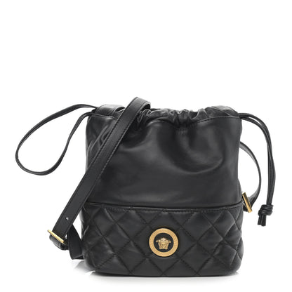 Versace Nappa Quilted Medusa Bucket Bag Black 1 of 10