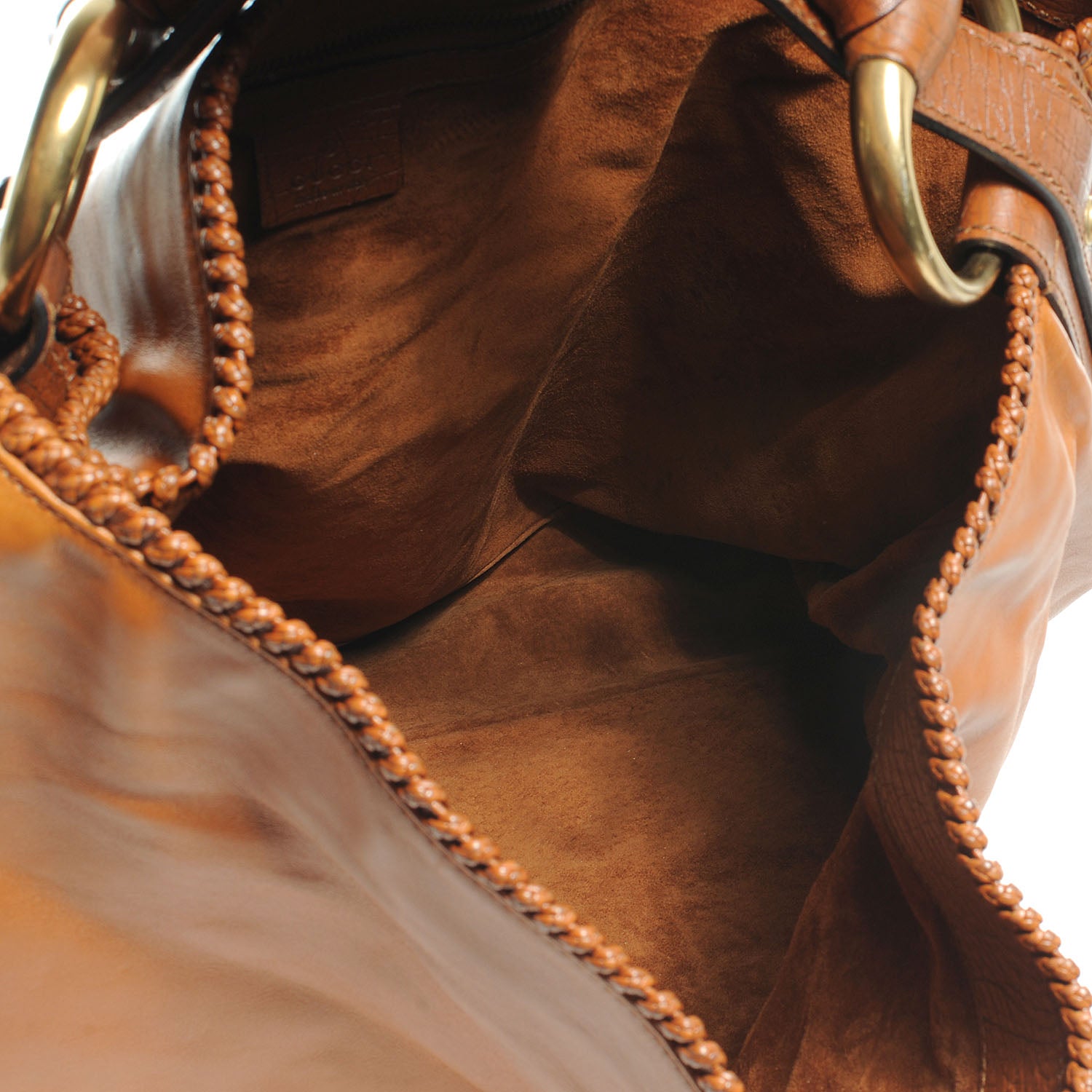 Gucci Leather Large Horsebit Chain Hobo Camel 5 of 7