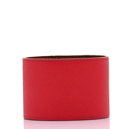Hermes Epsom Kelly Dog Extreme Bracelet L Rouge Casaque 3 of 6