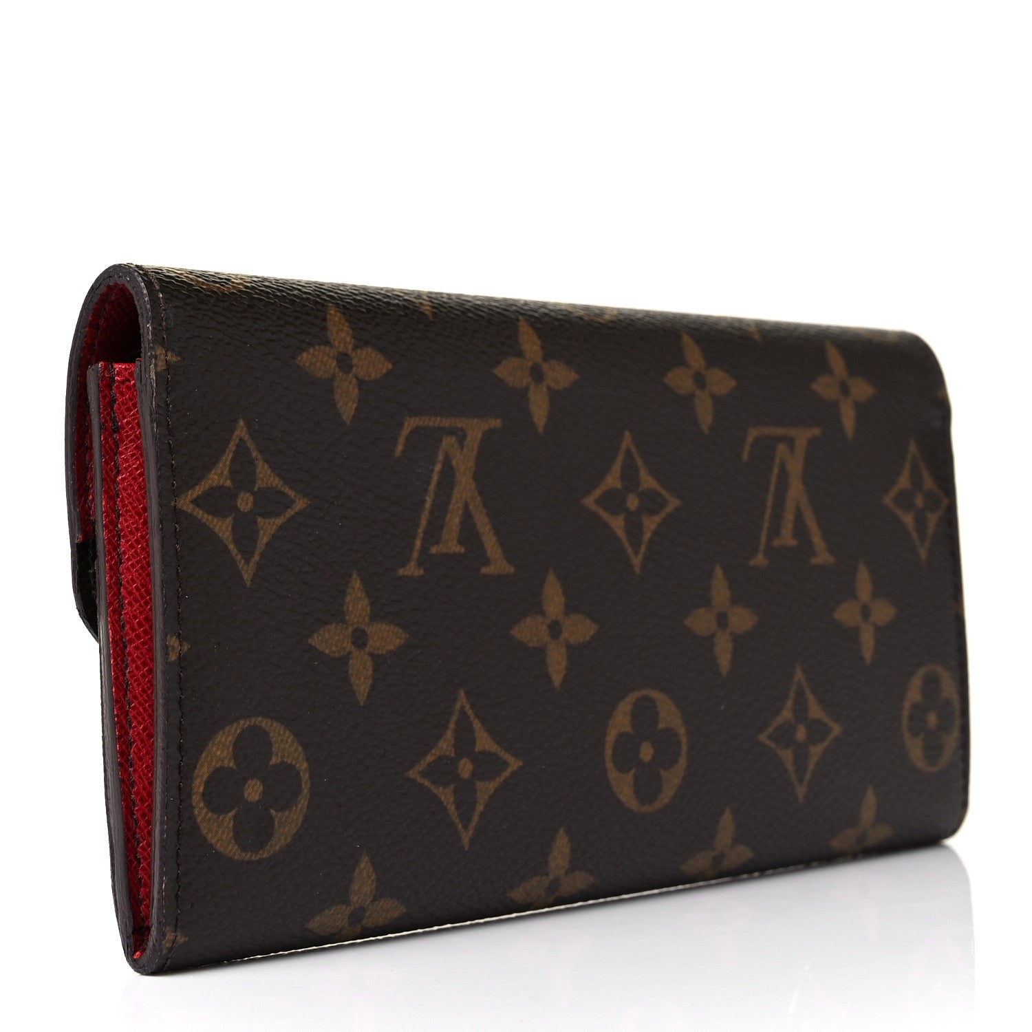 Louis Vuitton Monogram Emilie Wallet Rouge 3 of 8