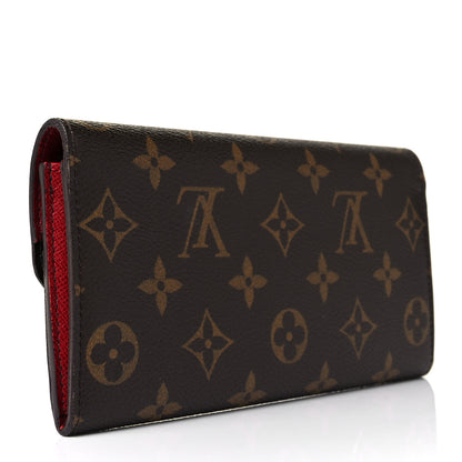 Louis Vuitton Monogram Emilie Wallet Rouge 3 of 8