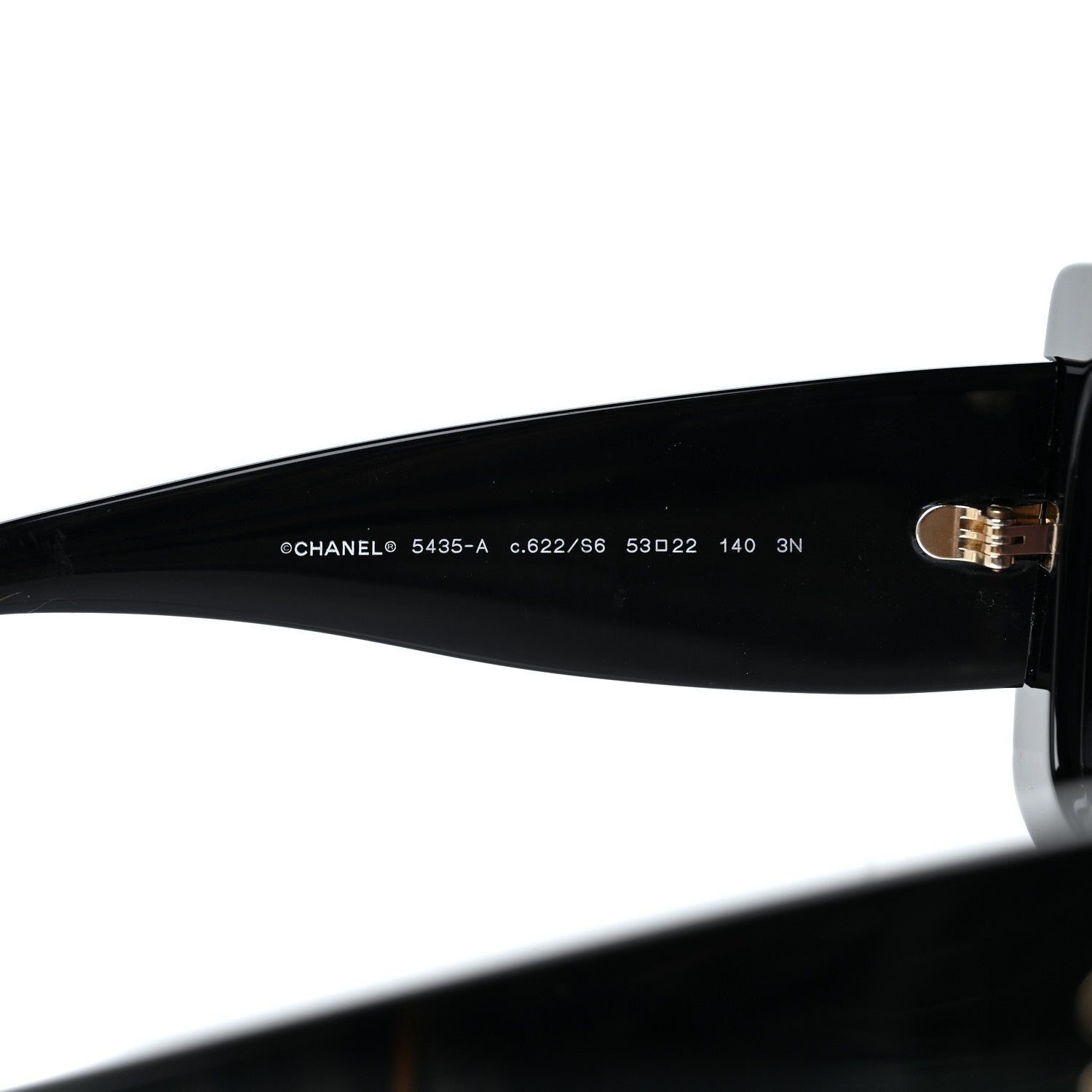 Chanel Acetate Rectangle Sunglasses 5435 Black 5 of 7
