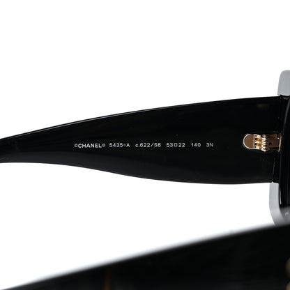 Chanel Acetate Rectangle Sunglasses 5435 Black 5 of 7