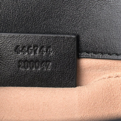 Gucci Calfskin Matelasse Mini GG Marmont Shoulder Bag Black 7 of 9