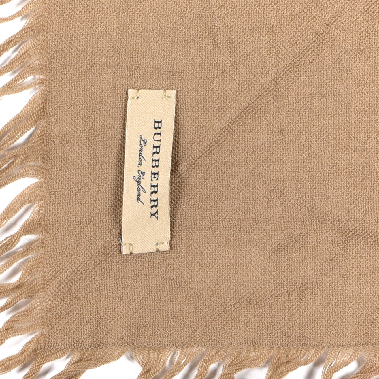Merino Wool House Check Square Scarf Brown