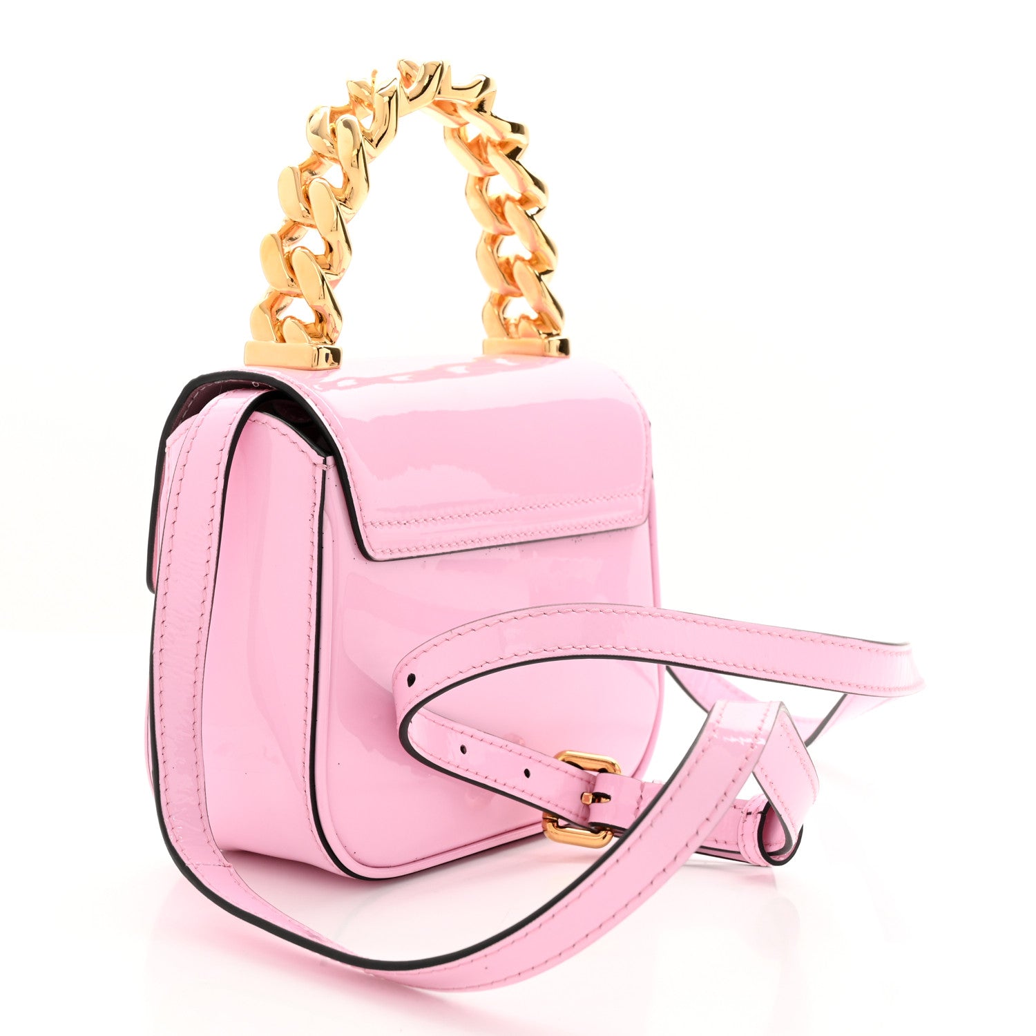 Versace Patent Mini La Medusa Bag Pink 3 of 12