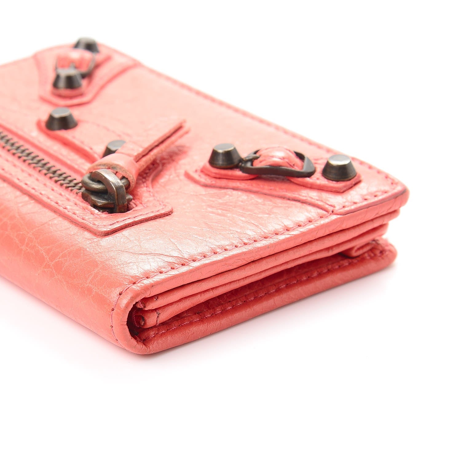 Balenciaga Agneau Classic Hardware Card Case Rose Azalee 13 of 13