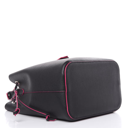 Louis Vuitton Calfskin Lockme Bucket Black 4 of 11