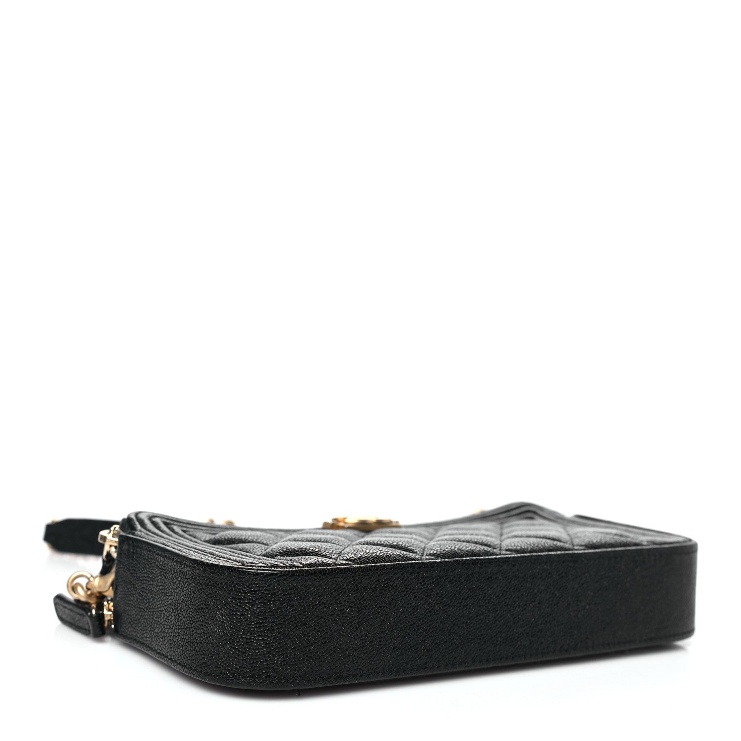 Chanel Caviar Quilted Small Boy Clutch With Chain Black 4 of 13