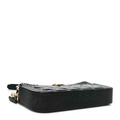 Chanel Caviar Quilted Small Boy Clutch With Chain Black 4 of 13
