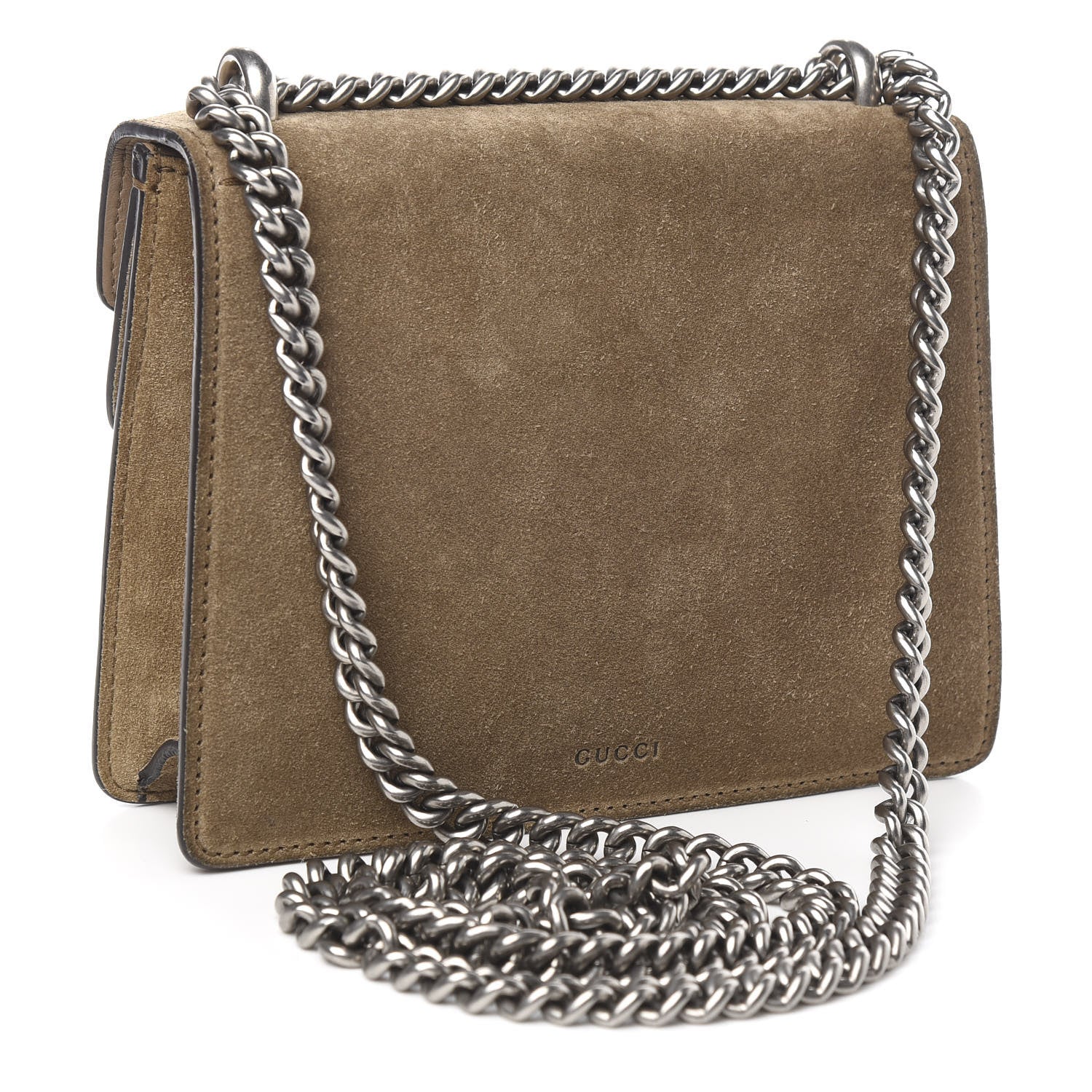 Gucci Suede Mini Dionysus Shoulder Bag Taupe 3 of 11