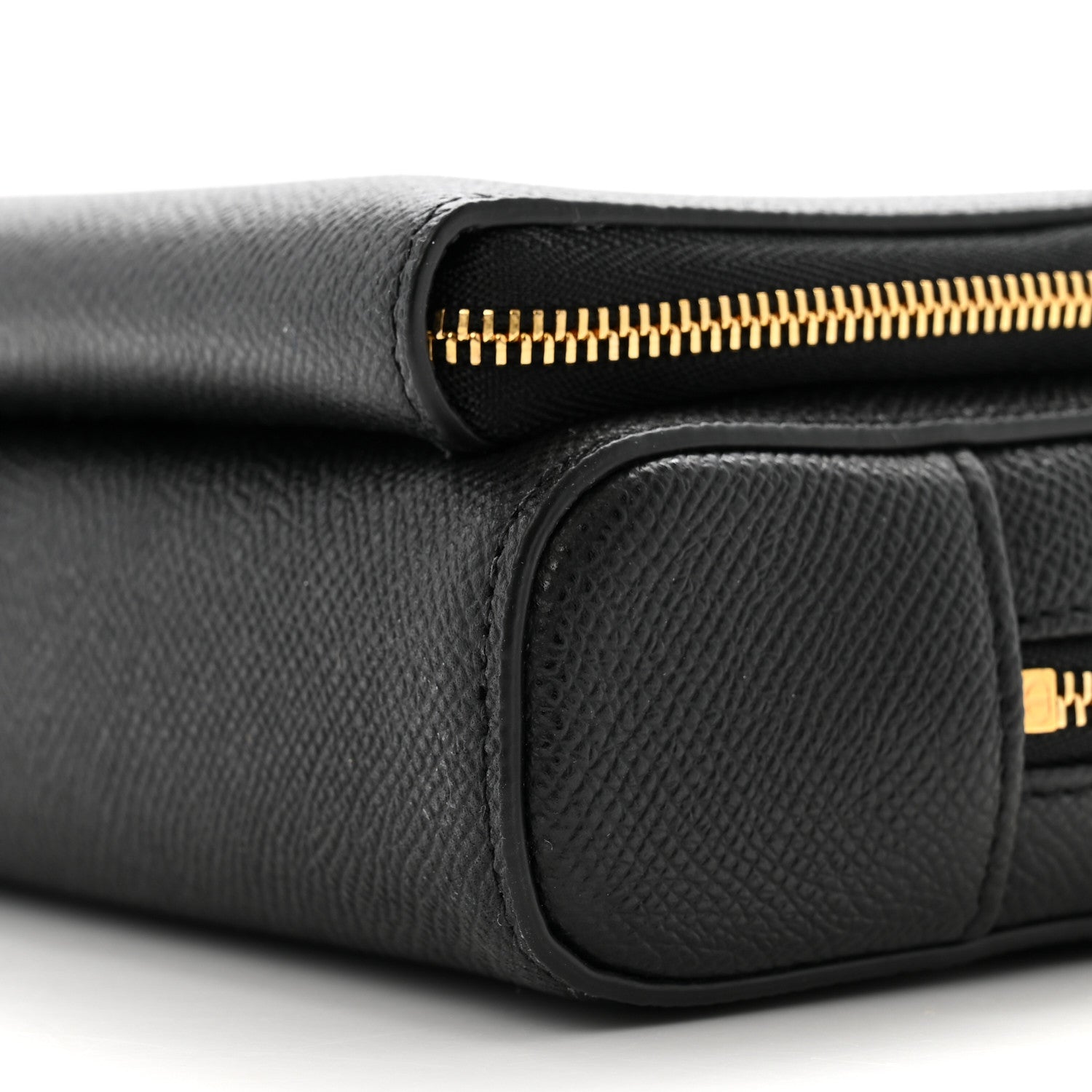 Christian Dior Grained Calfskin Caro Double Pouch Black 10 of 10