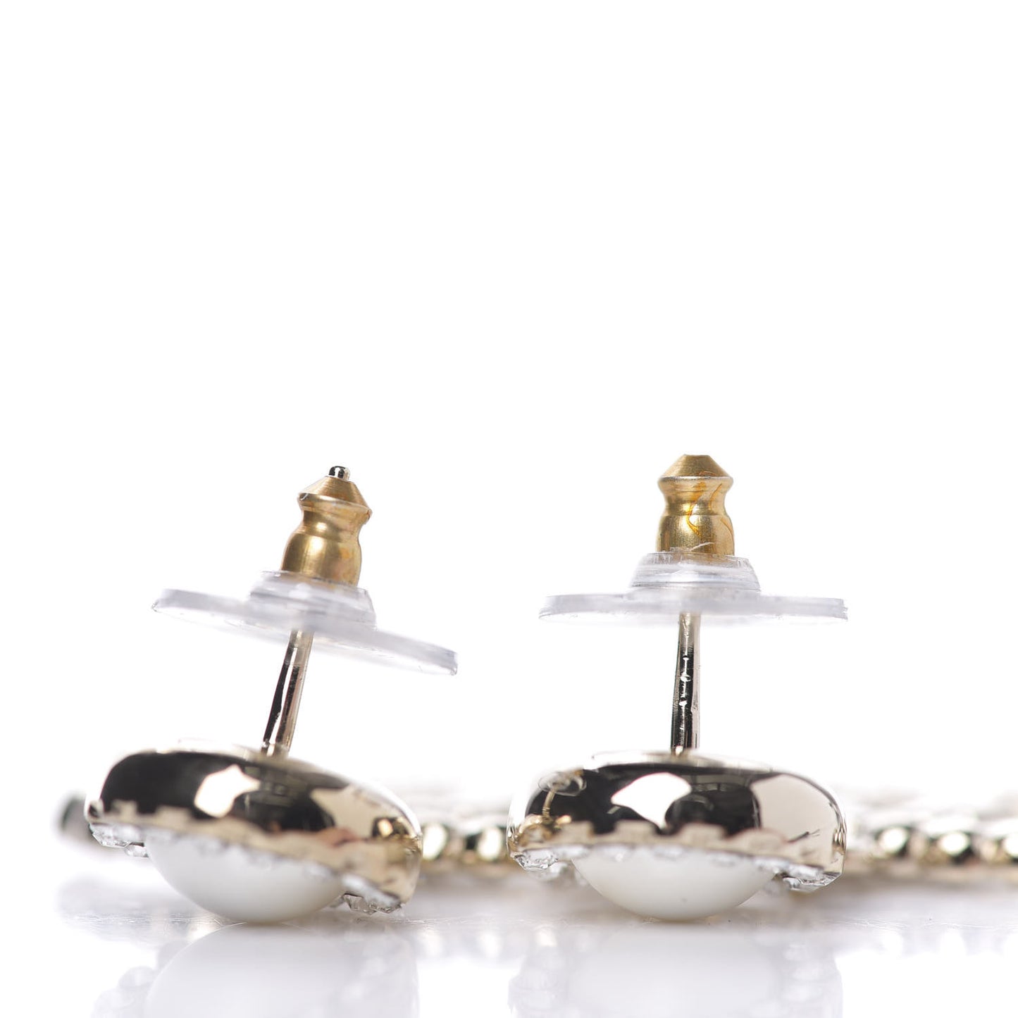 Crystal Pearl Bow-tiful CC Drop Earrings Gold