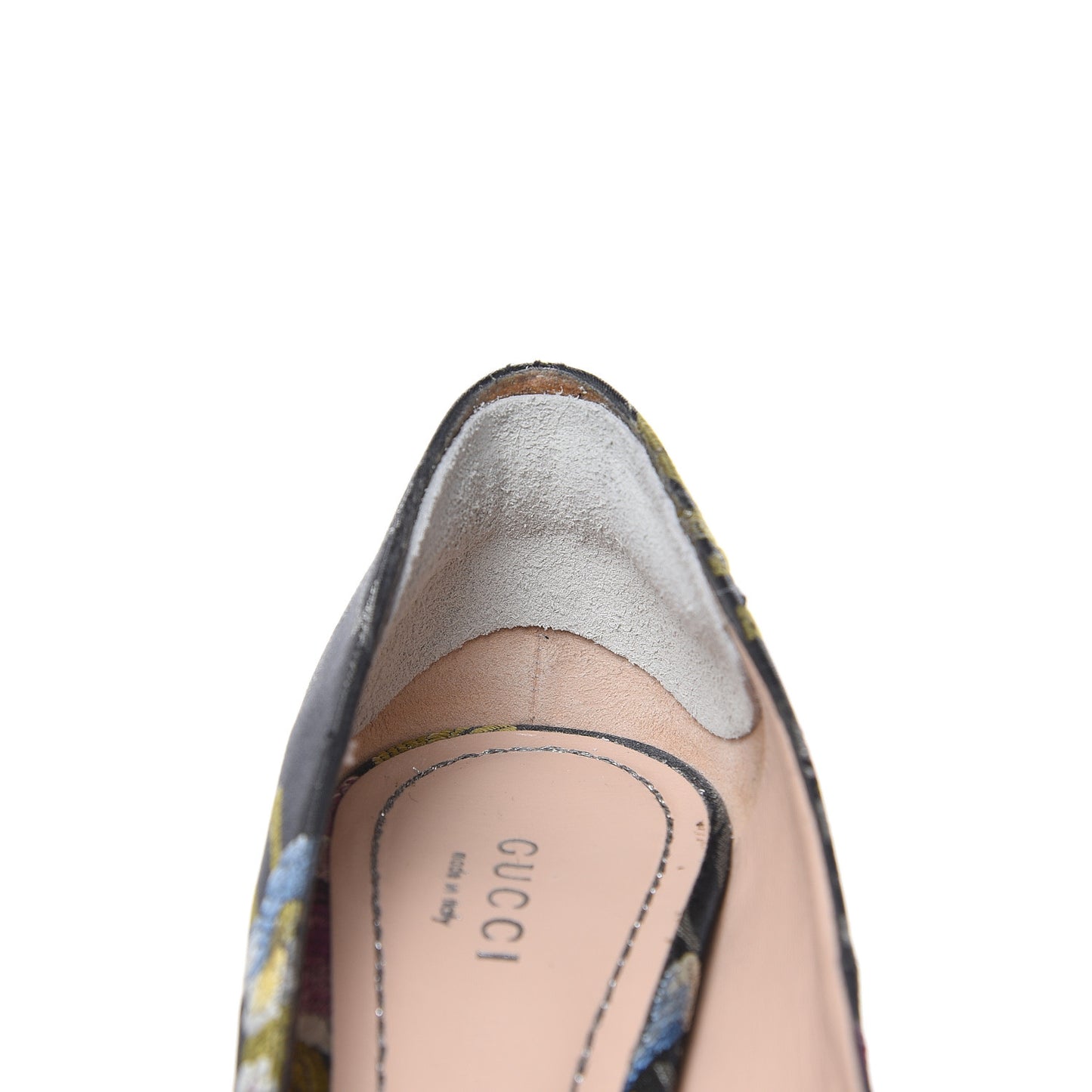 Jacquard Romantic Bouquet Dionysus High Heel Pumps 37.5 Black Multicolor