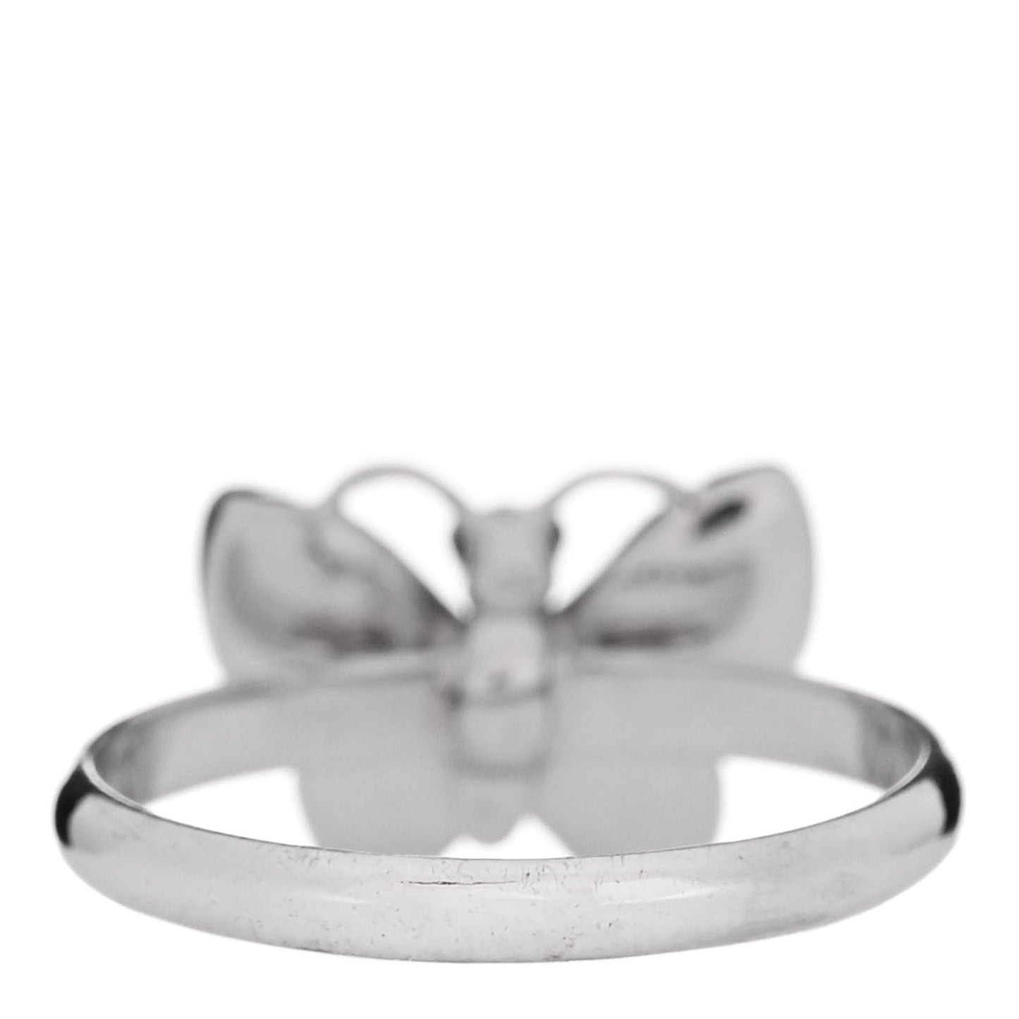18K White Gold Enamel Diamond Butterfly Ring 51 5.75