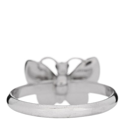 Christian Dior 18K White Gold Enamel Diamond Butterfly Ring 51 5.75 3 of 4