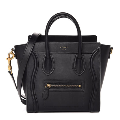 Celine Smooth Calfskin Nano Luggage Black 1 of 8