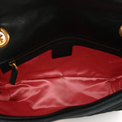 Gucci Velvet Matelasse Small GG Marmont Shoulder Bag Black 6 of 11