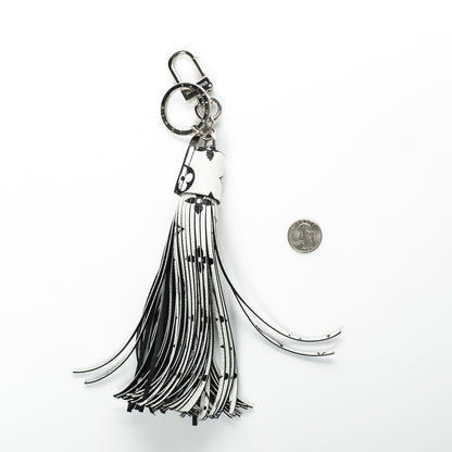 Louis Vuitton Monogram Tassel Bag Charm White 2 of 5