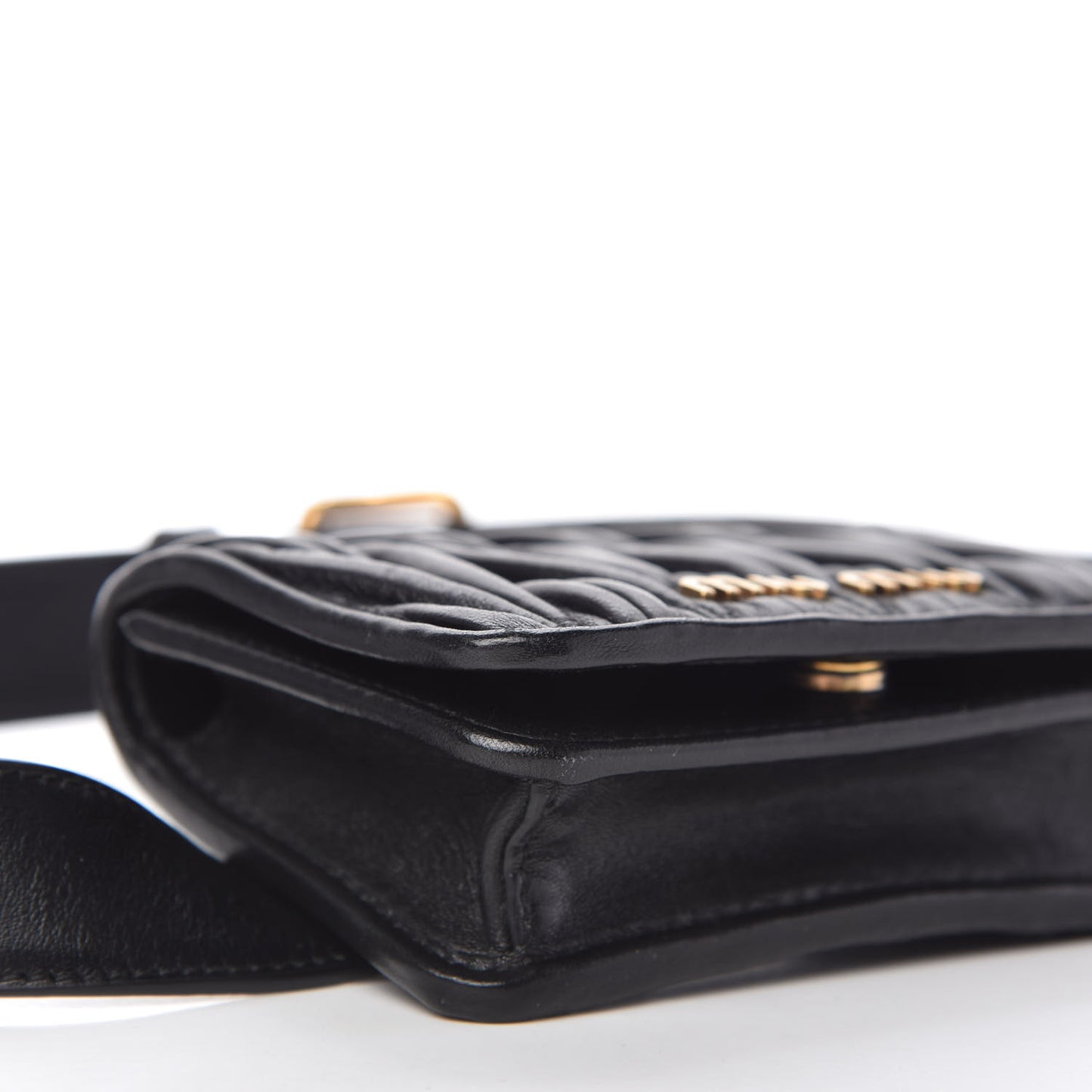 Nappa Matelasse Mini Belt Bag Black