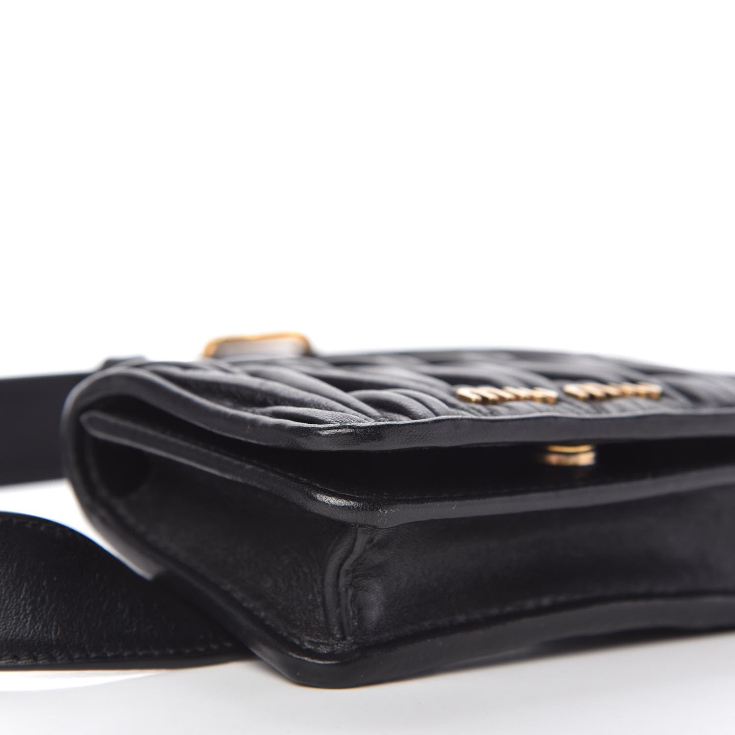 Miu Miu Nappa Matelasse Mini Belt Bag Black 6 of 9
