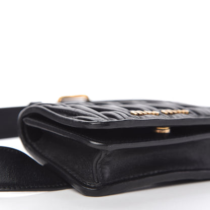 Miu Miu Nappa Matelasse Mini Belt Bag Black 6 of 9