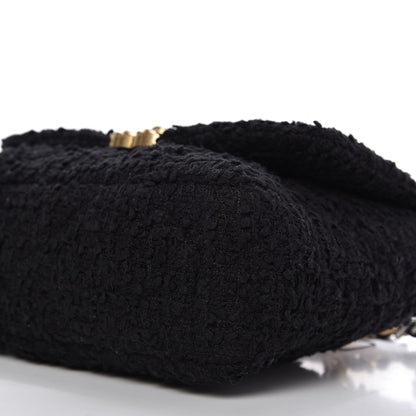 Chanel Tweed Quilted Medium 19 Flap Black 7 of 9