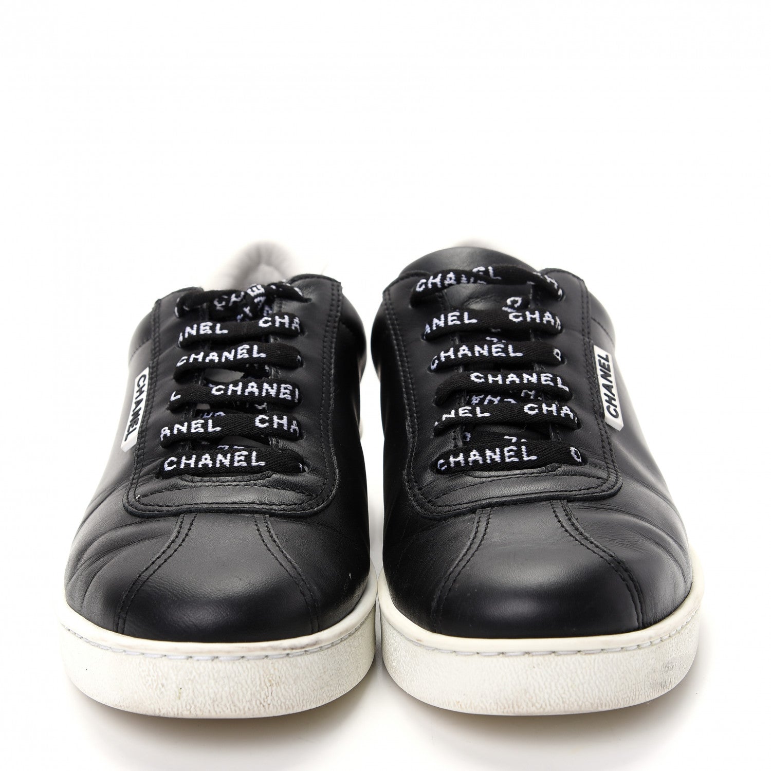 Chanel Calfskin CC Womens Sneakers 38.5 Black 2 of 11