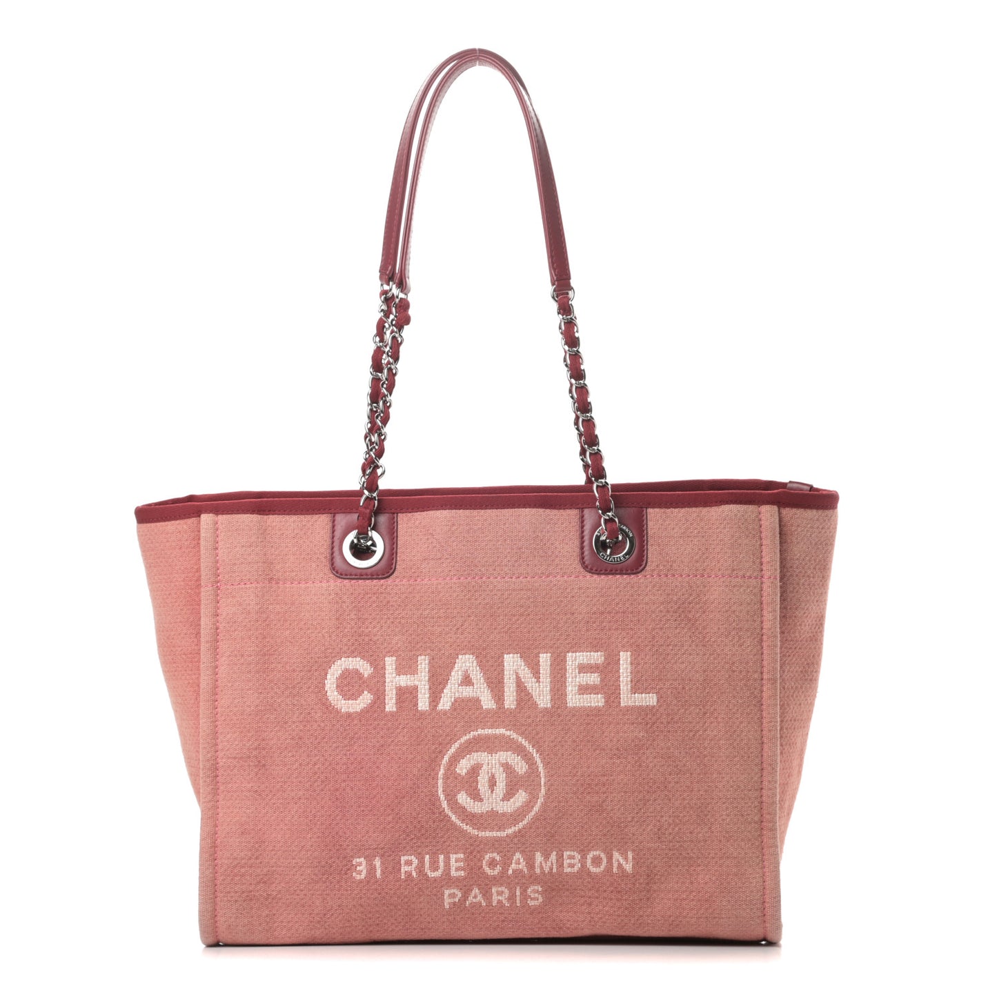 Canvas Small Deauville Tote Red