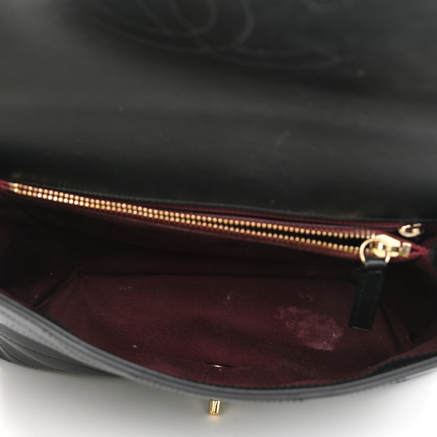 Chanel Calfskin Chevron Stitched Medium Coco Flap Bag Black 5 of 16