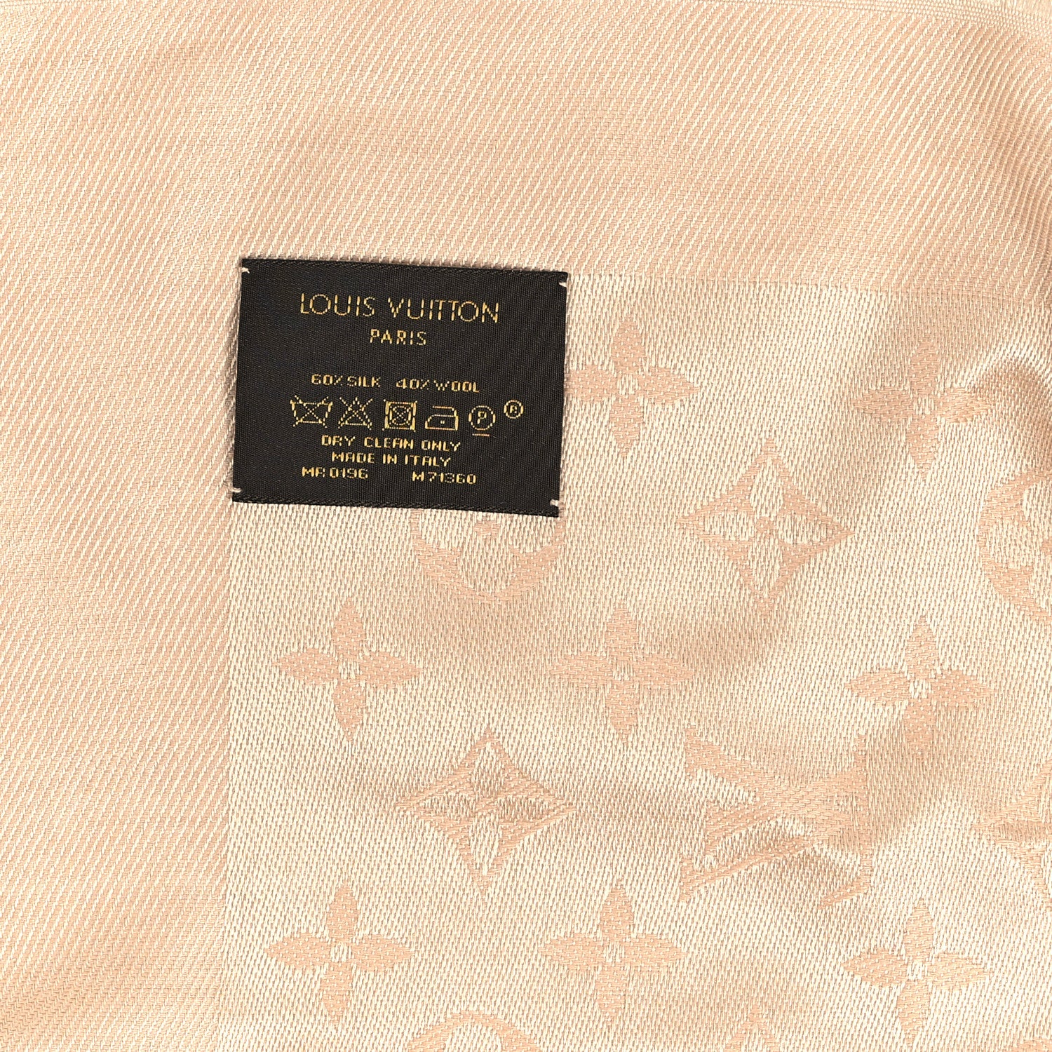 Louis Vuitton Silk Wool Monogram Shawl Dune 3 of 3