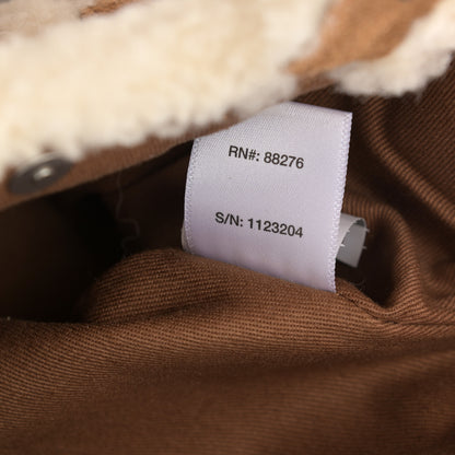 Telfar X UGG Suede Shearling Small Shopping Bag Chestnut 6 of 7