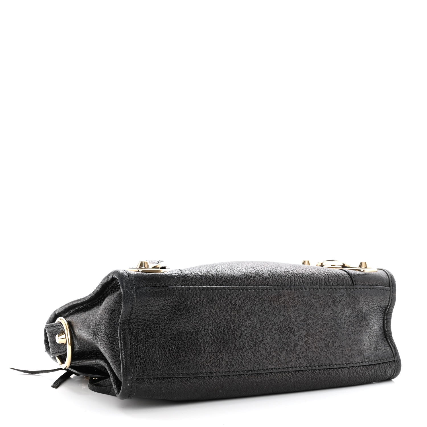Balenciaga Chevre Gold Metallic Edge Hardware Mini City Black 4 of 9