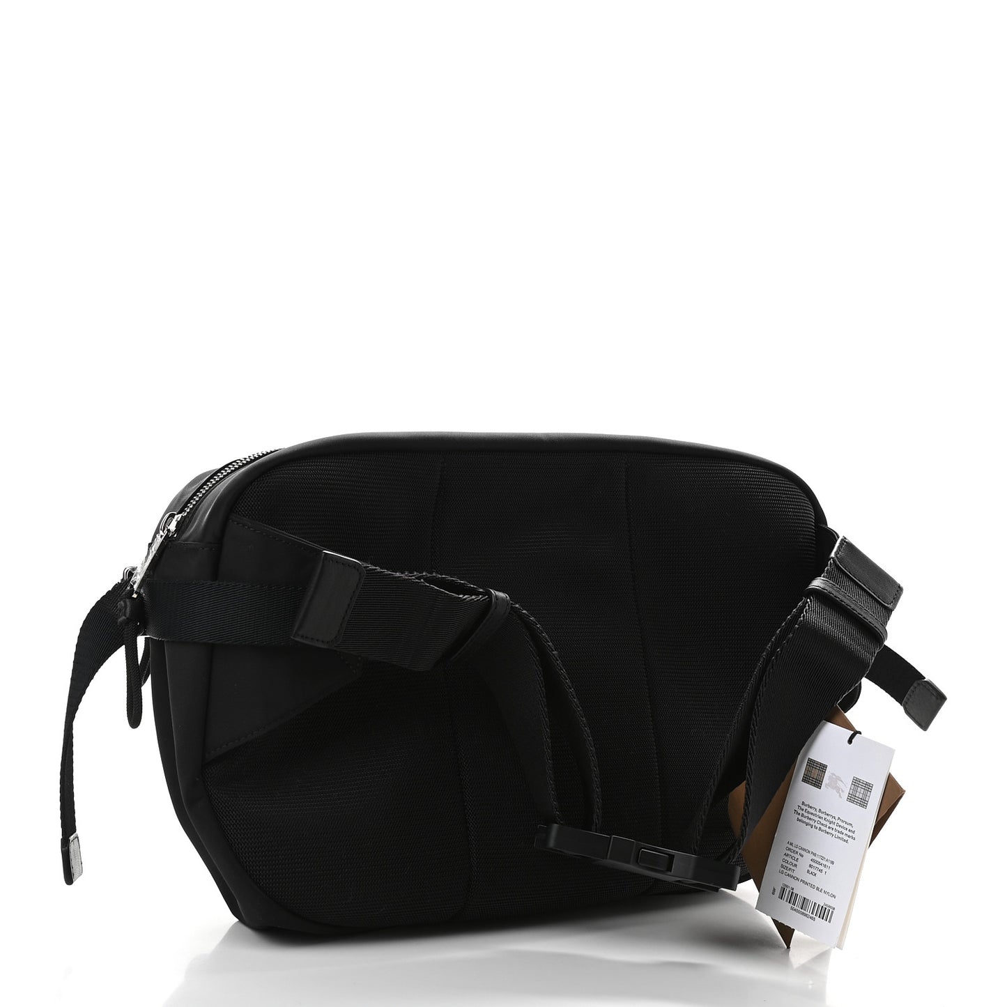 Econyl Logo Print Large Cannon Bum Bag Black