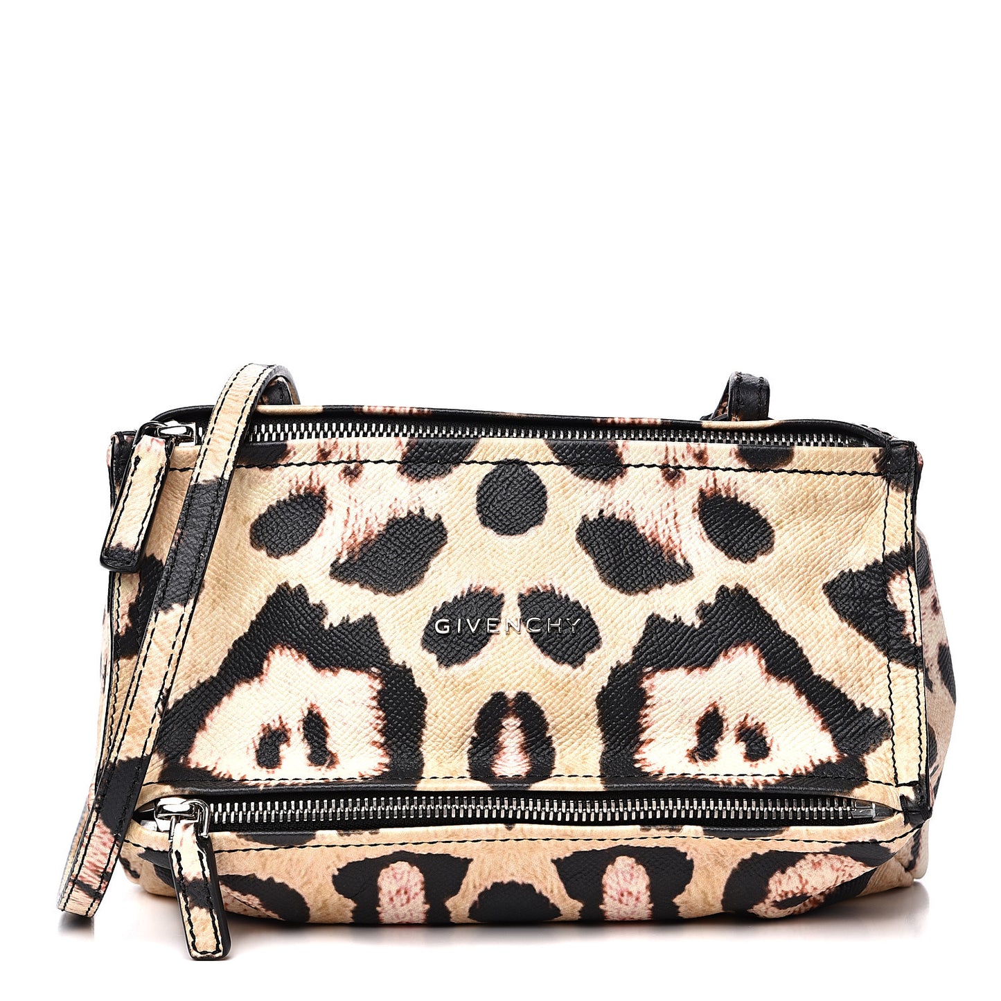 Calfskin Jaguar Print Mini Pandora Multicolor